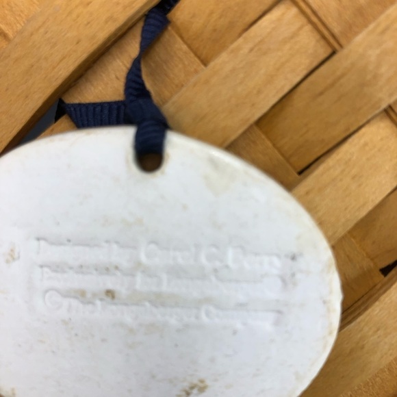 SOLD Longaberger 1999 Dresden Tour basket II Signed With Ceramic Tie-on Carol C. - Picture 7 of 8